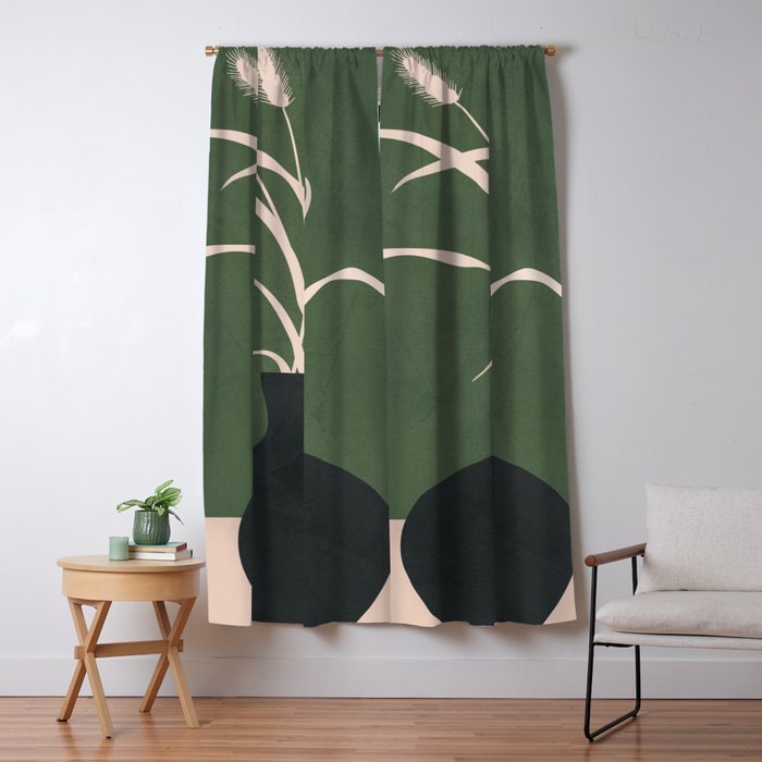 Minimal Abstract Vase Art I Window Curtain Gallery Image 1