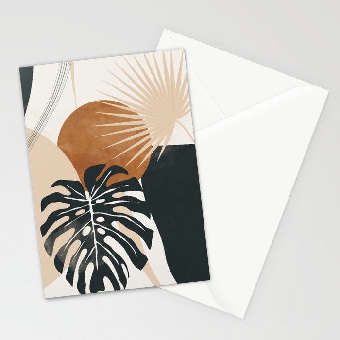 Abstract Art Tropical Leaves 7 Stationery Card Gallery Image 2