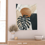 Abstract Art Tropical Leaves 7 Wall Tapestry Gallery Image 2