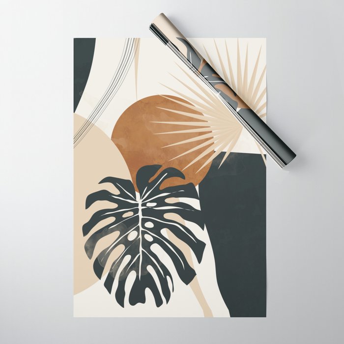 Abstract Art Tropical Leaves 7 Wrapping Paper Gallery Image 1
