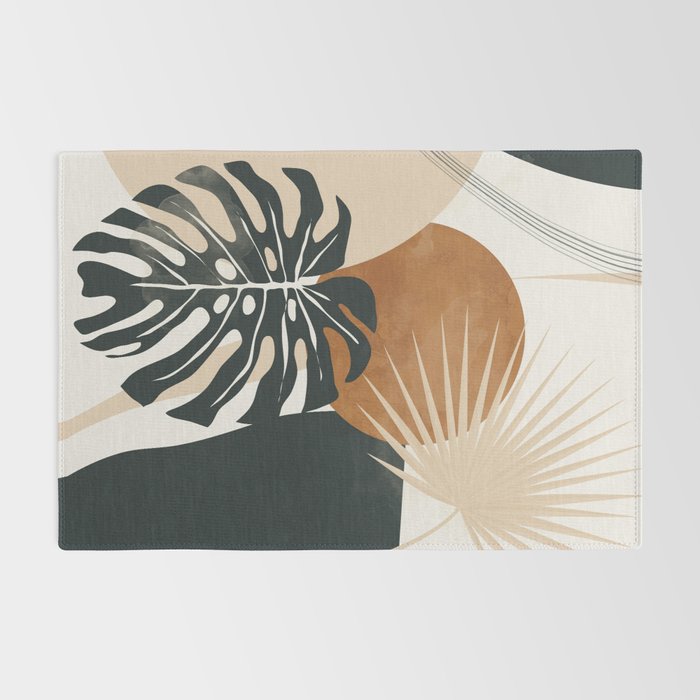 Abstract Art Tropical Leaves 7 Rug Gallery Image 2