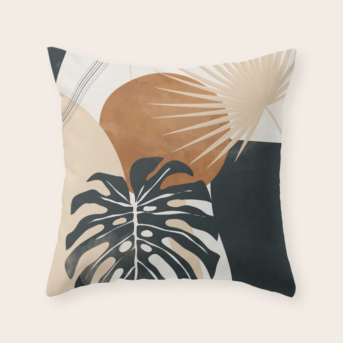 Abstract Art Tropical Leaves 7 Throw Pillow Gallery Image 6