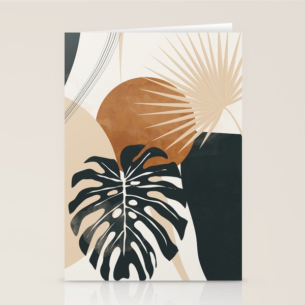 Abstract Art Tropical Leaves 7 Stationery Card Gallery Image 2