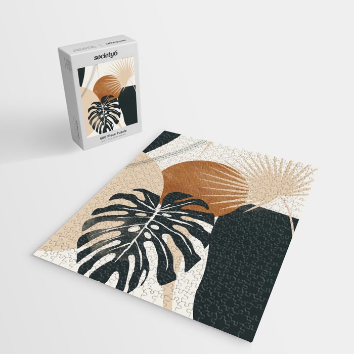 Abstract Art Tropical Leaves 7 Jigsaw Puzzle Gallery Image 2