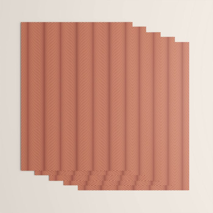 Elysian V Terracotta Wrapping Paper Gallery Image 3