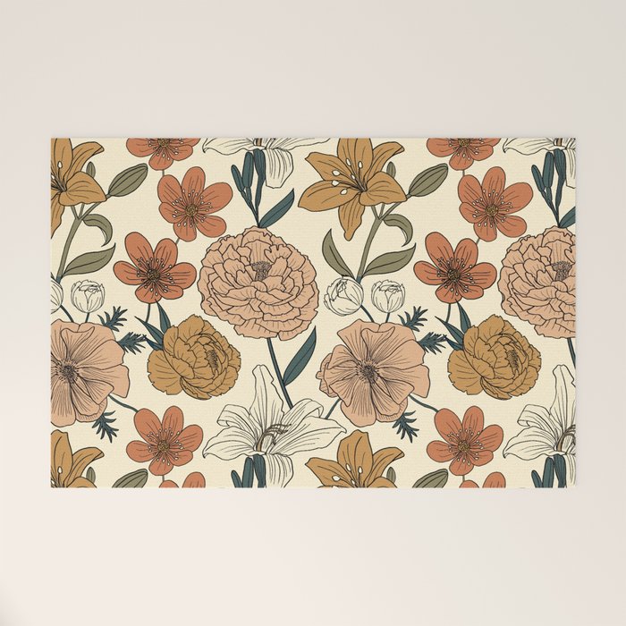 Spring Floral Mood Welcome Mat Gallery Image 1