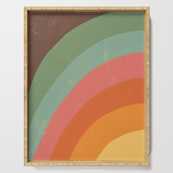 Mid century rainbow Serving Tray Gallery Image 1