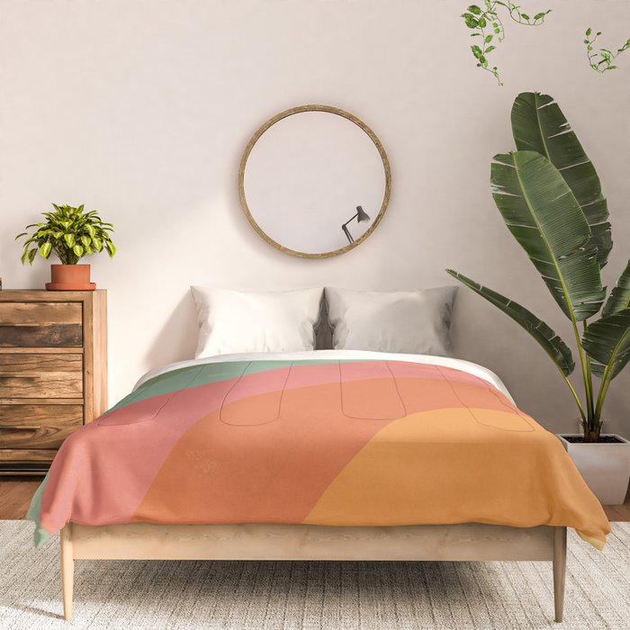 Mid century rainbow Comforter Gallery Image 3
