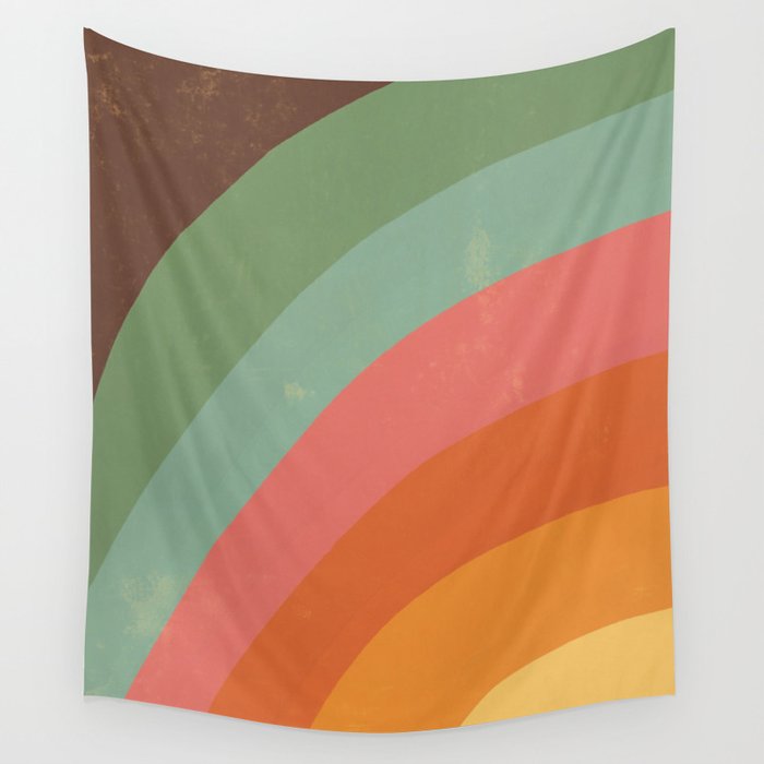 Mid century rainbow Wall Tapestry Gallery Image 4