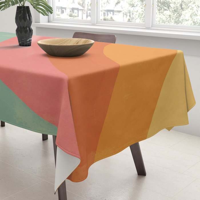 Mid century rainbow Tablecloth Gallery Image 3