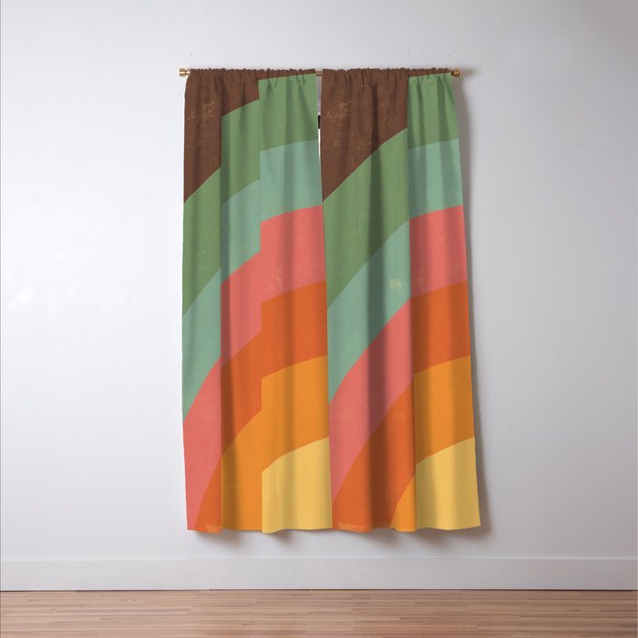 Mid century rainbow Window Curtain Gallery Image 3