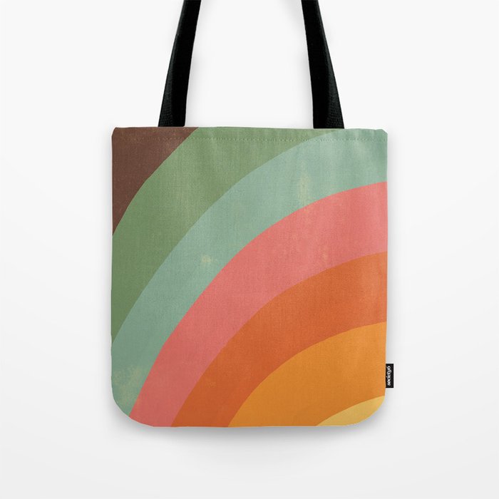Mid century rainbow Tote Bag Gallery Image 1