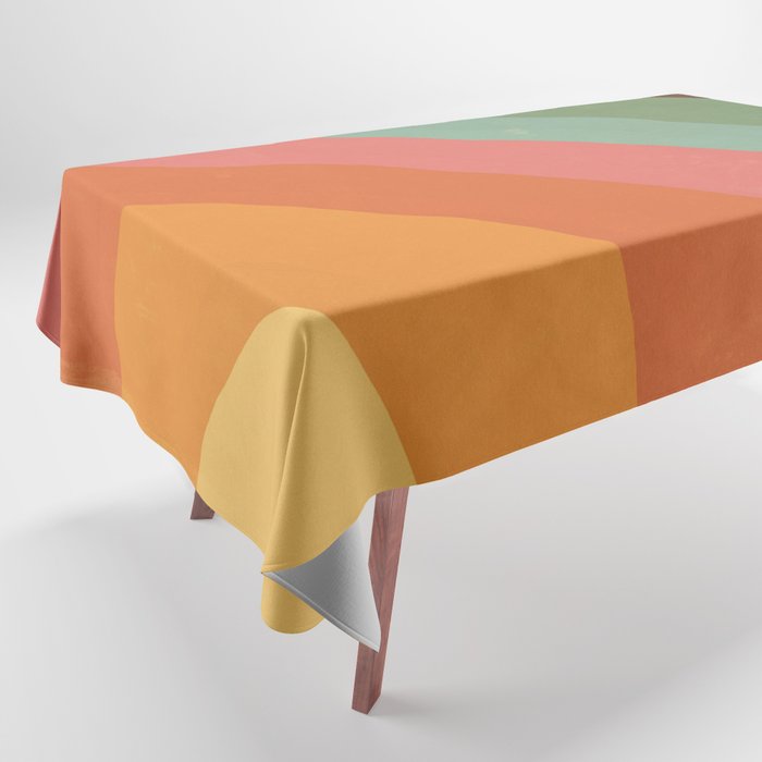 Mid century rainbow Tablecloth Gallery Image 1