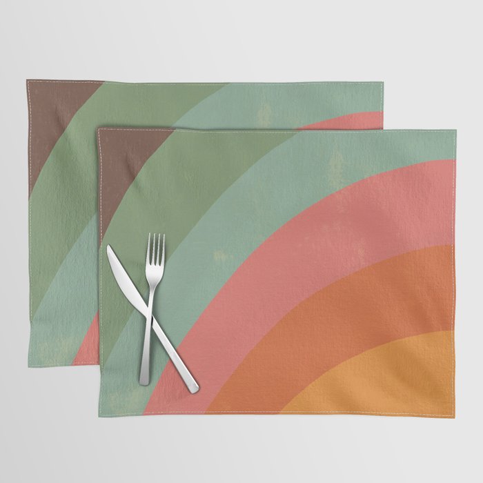 Mid century rainbow Placemat Gallery Image 1