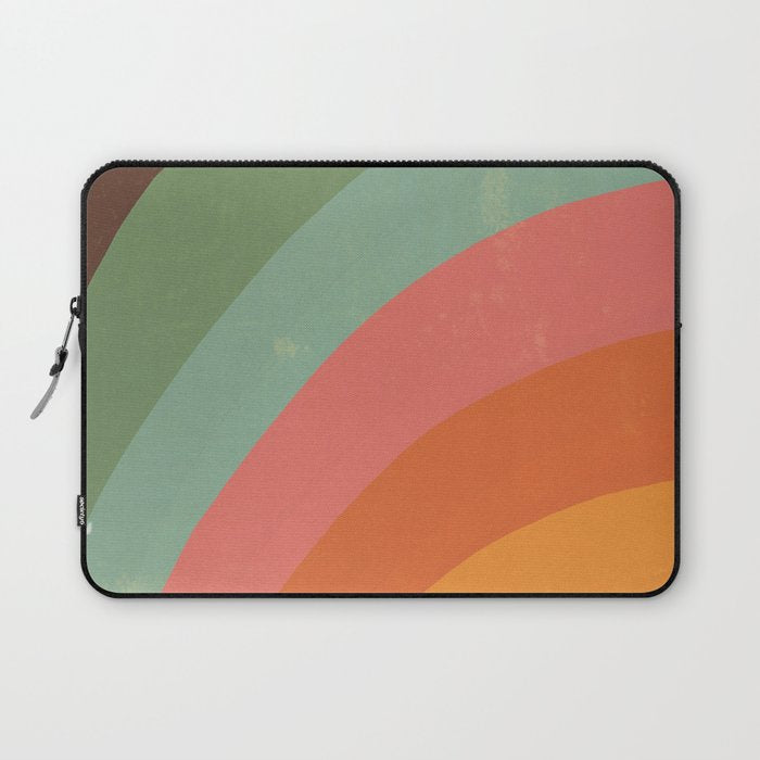 Mid century rainbow Laptop Sleeve Gallery Image 1