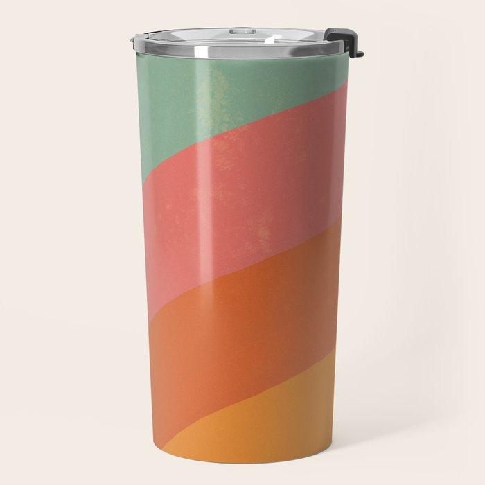 Mid century rainbow Travel Mug Gallery Image 2