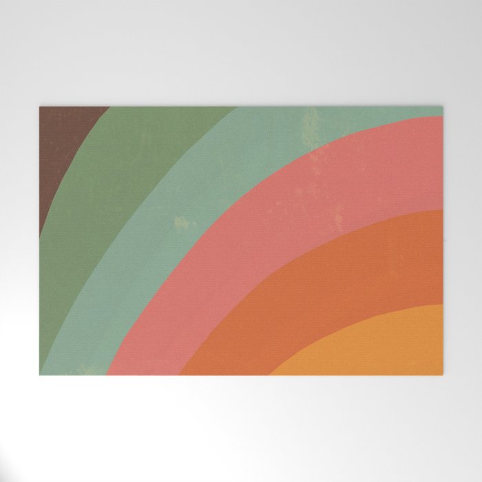 Mid century rainbow Welcome Mat Gallery Image 1