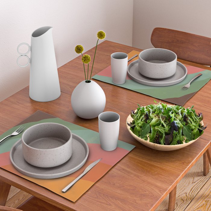 Mid century rainbow Placemat Gallery Image 2