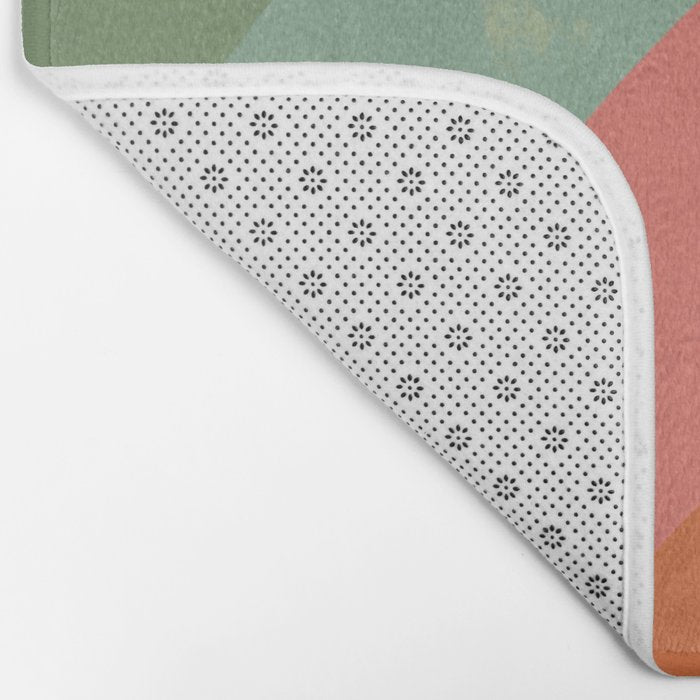 Mid century rainbow Bath Mat Gallery Image 2
