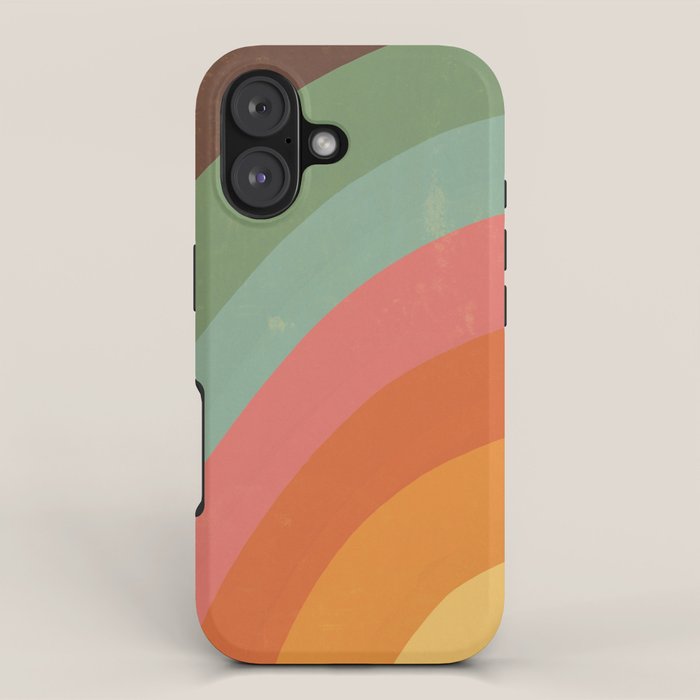 Mid century rainbow iPhone Case Gallery Image 1