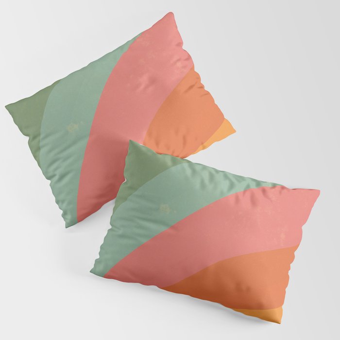 Mid century rainbow Pillow Sham Gallery Image 3