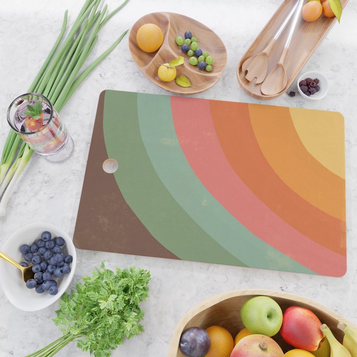 Mid century rainbow Cutting Board Gallery Image 2