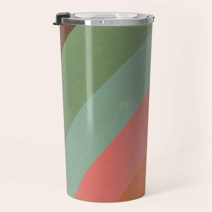Mid century rainbow Travel Mug Gallery Image 3