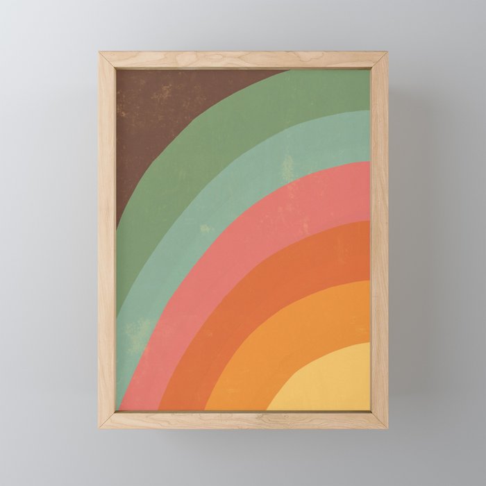 Mid century rainbow Mini Art Print Gallery Image 1