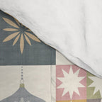 Retro Ditsy Holiday Icon Chequered Pattern - Earthy country style  Comforter Gallery Image 4
