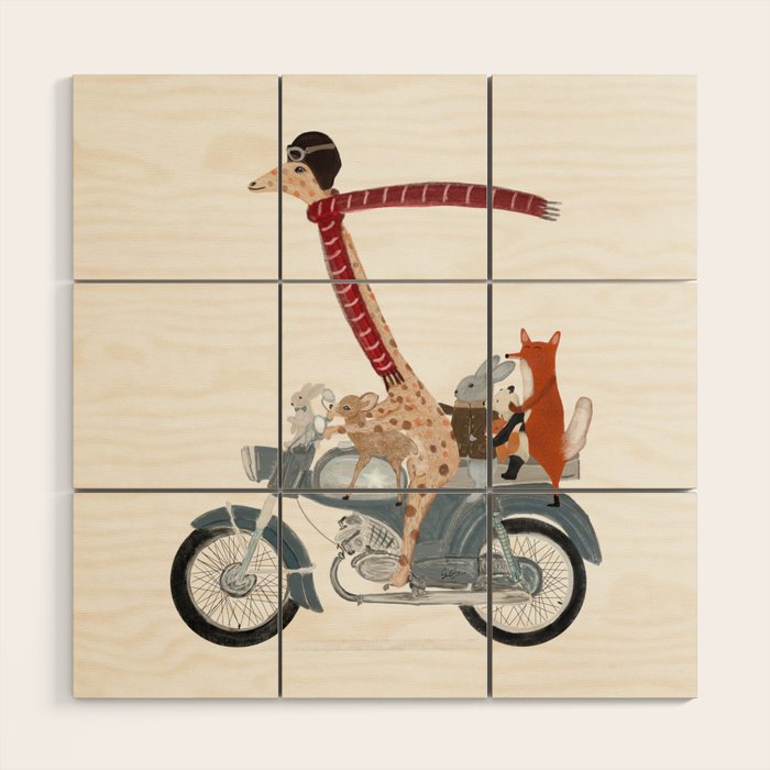 little biker buddies Wood Wall Art Gallery Image 1