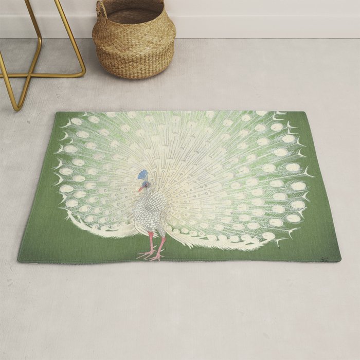 Peacock, Ohara Koson - Japanese Woodcut Rug Gallery Image 1