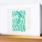 Kelp Forest Mermaid - Mint Palette Wall Mural Gallery Image 2