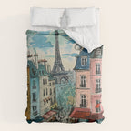 Paris Illustration Comforter Gallery Image 6