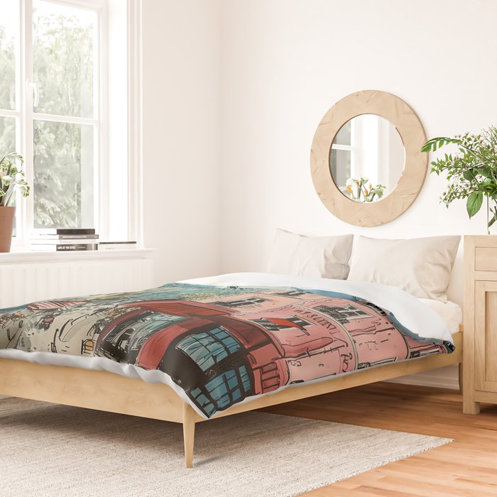 Paris Illustration Duvet Cover Gallery Image 2