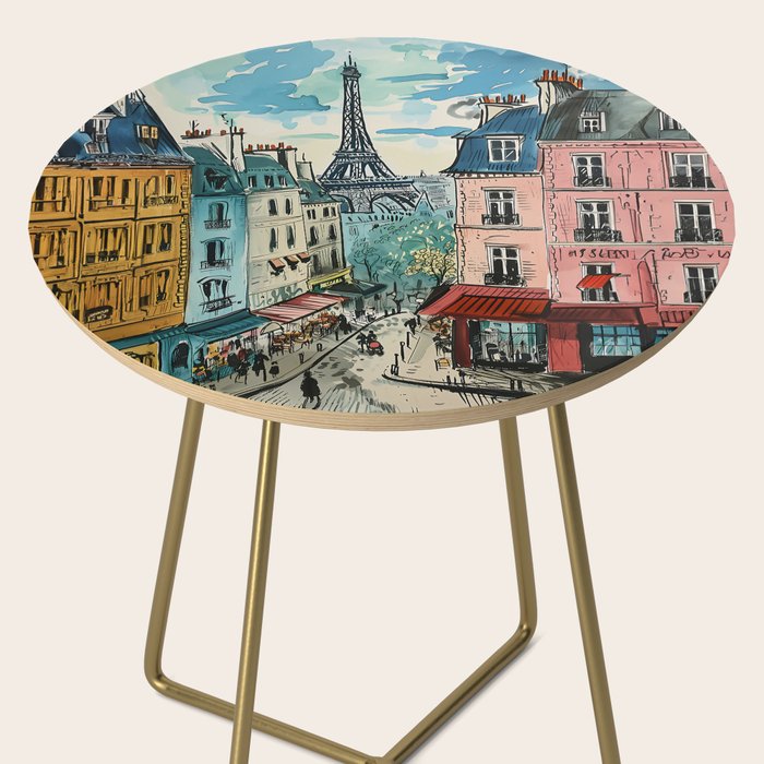 Paris Illustration Side Table Gallery Image 2