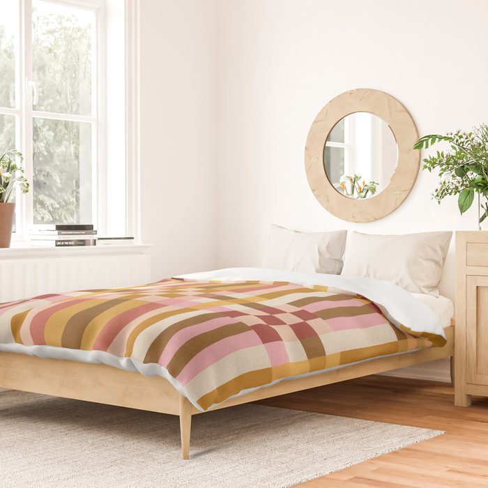 Woven Checks and Stripes - Harvest Gold Duvet Cover Gallery Image 2