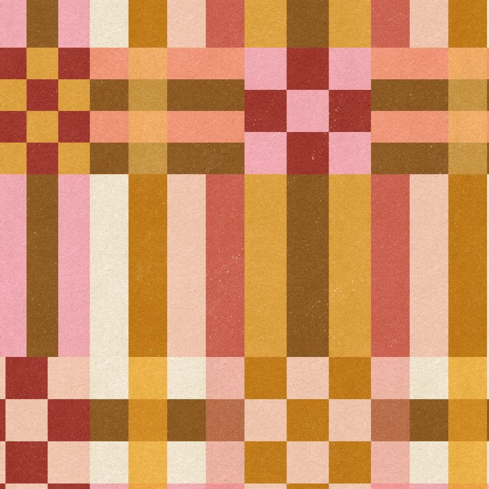 Woven Checks and Stripes - Harvest Gold Coffee Mug Gallery Image 2