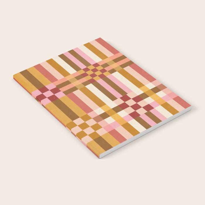 Woven Checks and Stripes - Harvest Gold Notebook Gallery Image 1