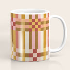 Woven Checks and Stripes - Harvest Gold Coffee Mug Gallery Image 1
