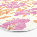 Wild Mountain Roses - sunset pink and orange  Bath Mat Gallery Image 3