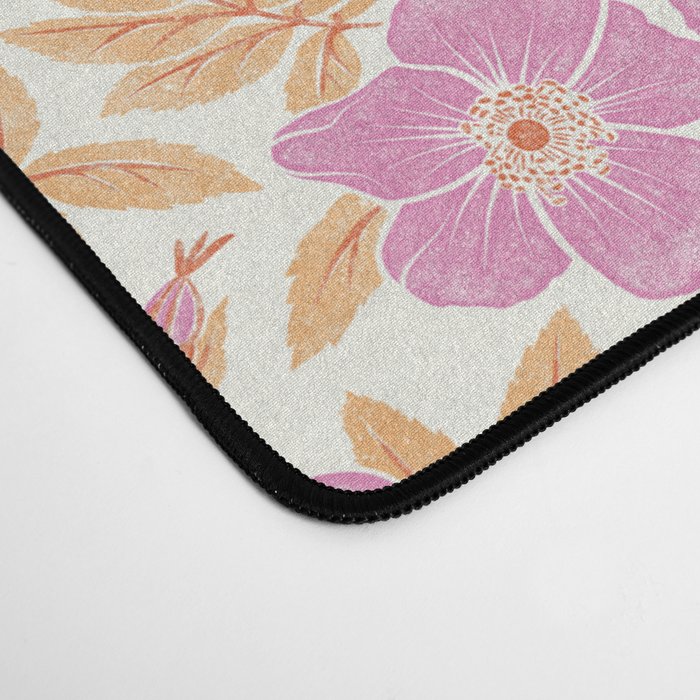 Wild Mountain Roses - sunset pink and orange  Desk Mat Gallery Image 4