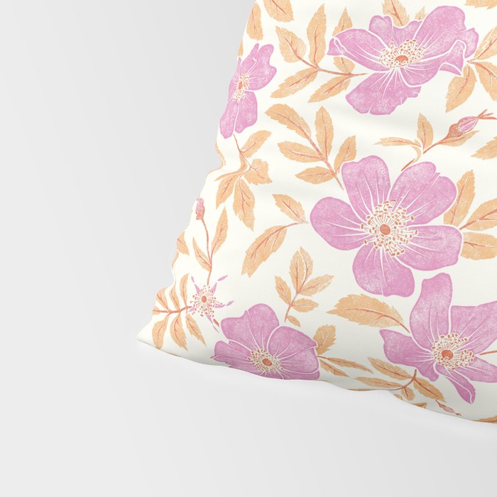 Wild Mountain Roses - sunset pink and orange  Pillow Sham Gallery Image 4