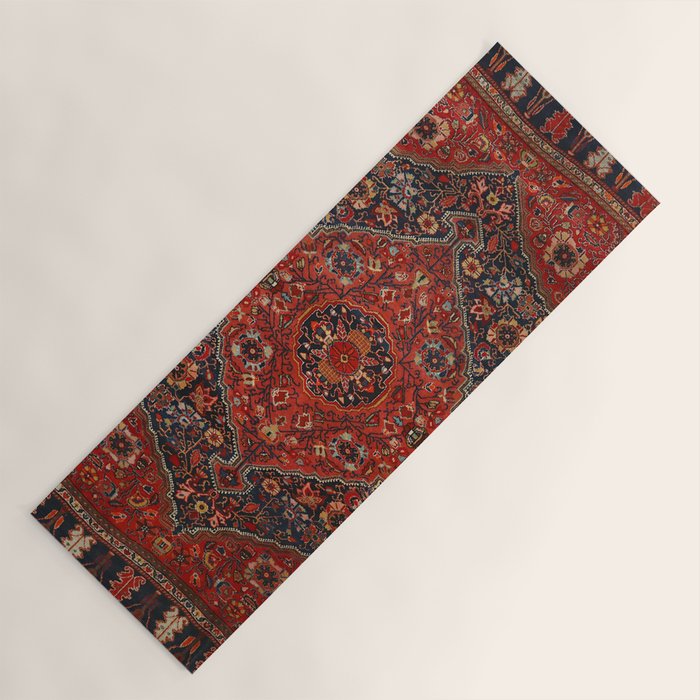 Persian Joshan Vintage Rug Pattern Yoga Mat Gallery Image 1