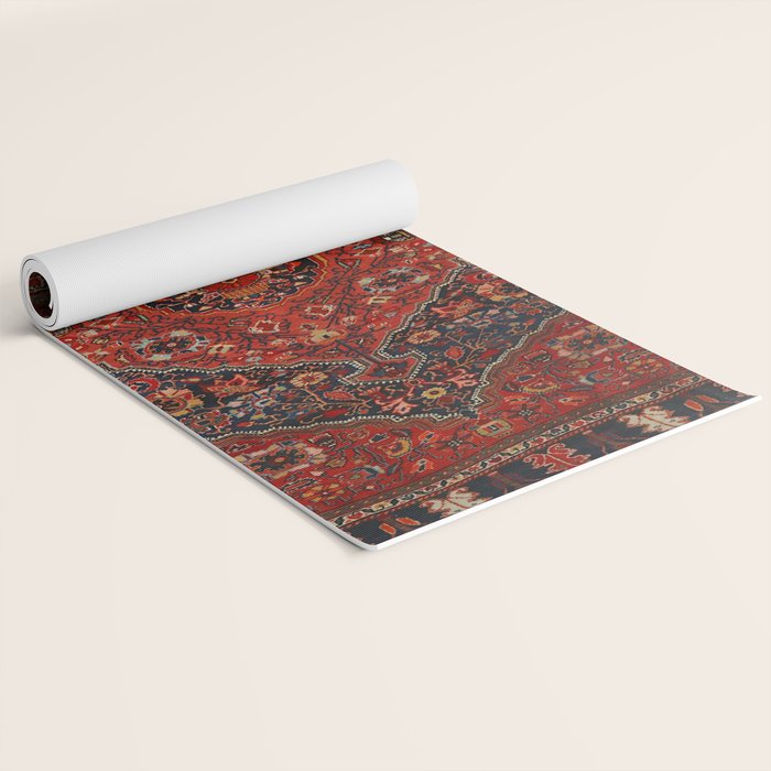 Persian Joshan Vintage Rug Pattern Yoga Mat Gallery Image 2
