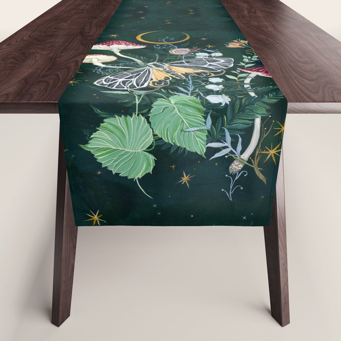 Mushroom night moth Table Runner Gallery Image 1