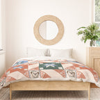 Vintage Quilt Block Pattern Duvet Cover Gallery Image 3