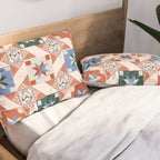 Vintage Quilt Block Pattern Pillow Sham Gallery Image 2