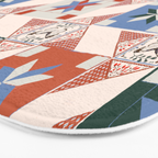 Vintage Quilt Block Pattern Bath Mat Gallery Image 3