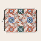 Vintage Quilt Block Pattern Laptop Sleeve Gallery Image 1