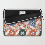 Vintage Quilt Block Pattern Laptop Sleeve Gallery Image 2